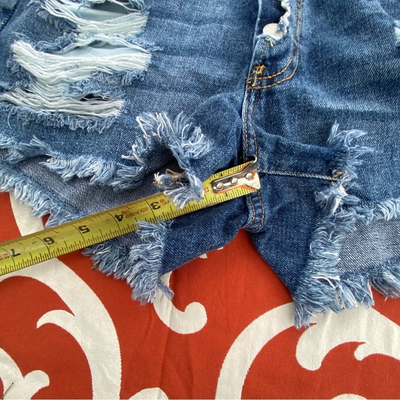 NWT Just USA high rise button fly distressed size medium 8 - Picture 5 of 9